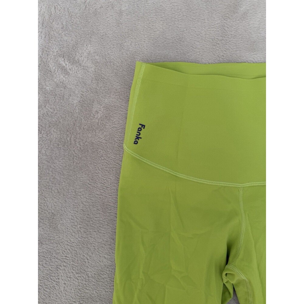 Fanka Body Sculpt Reversible Leggings Womens S Lime Green Gym Compression